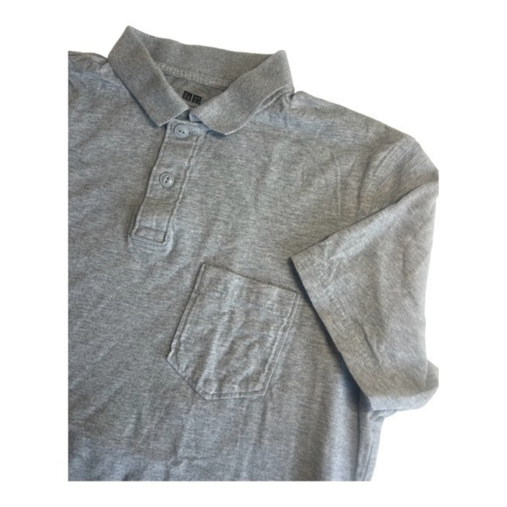 Uniqlo Mens Polo Shirt‎ Large Slim Fit Grey See Measurements Please